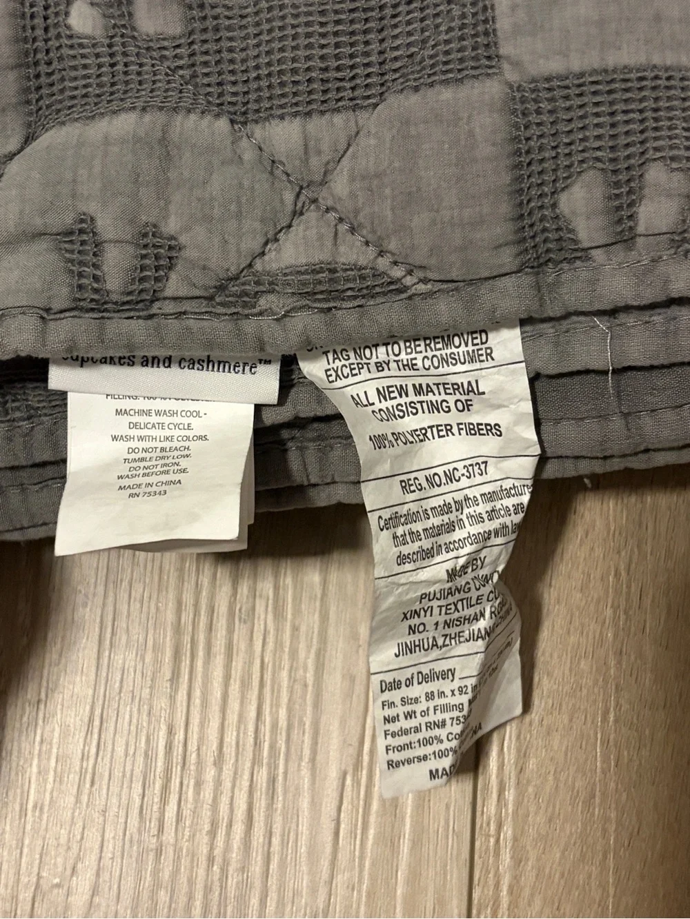 Cupcakes and Cashmere Skull Checkerboard Stonewash Quilt Full/Queen Halloween